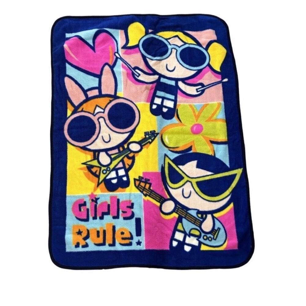 Powerpuff Girls Vintage Y2K Cartoon Network Fleece Throw Blanket Superheros